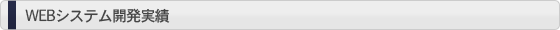 WEBシステム開発実績
